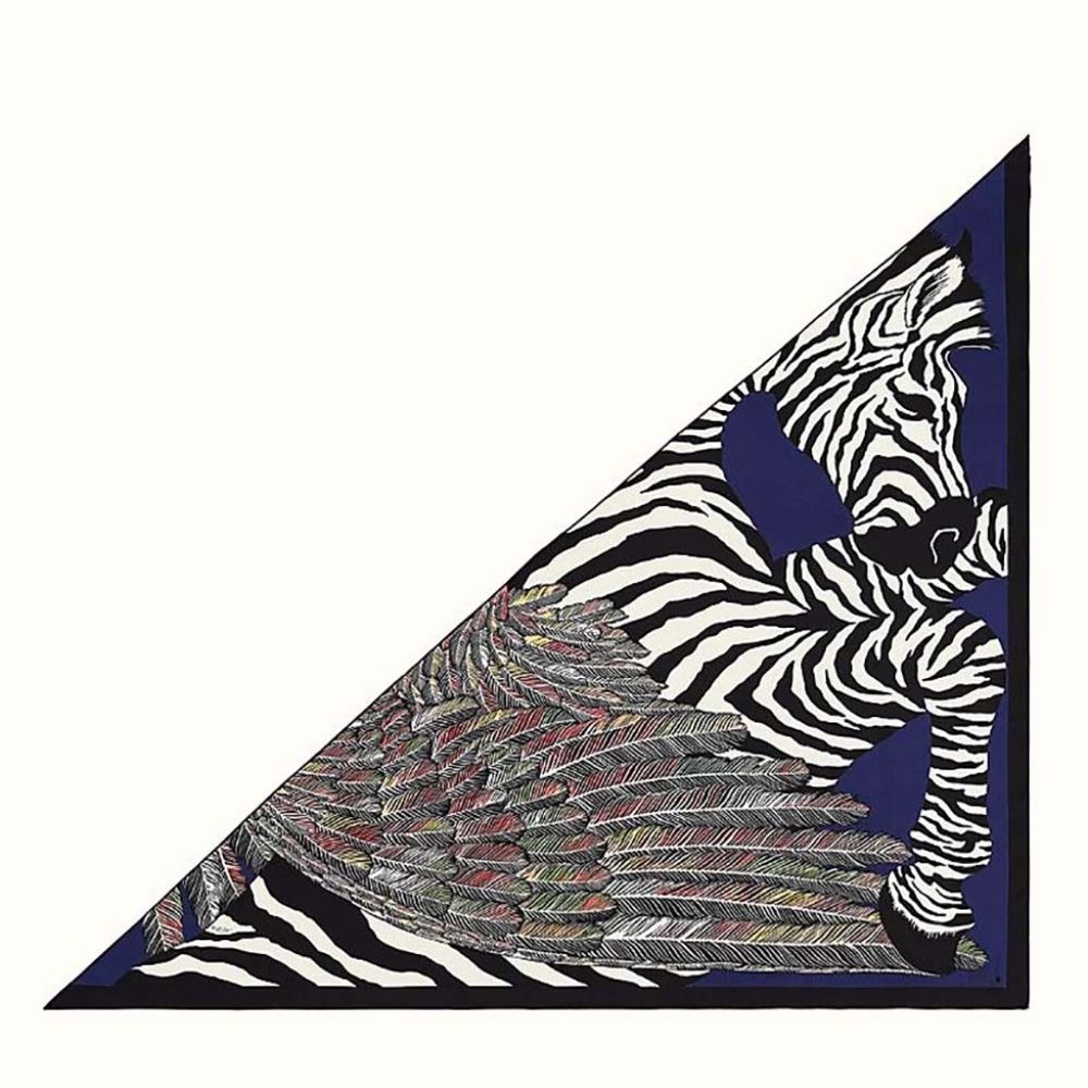NWT Hermes Zebra Pegasus cashmere  giant triangle
